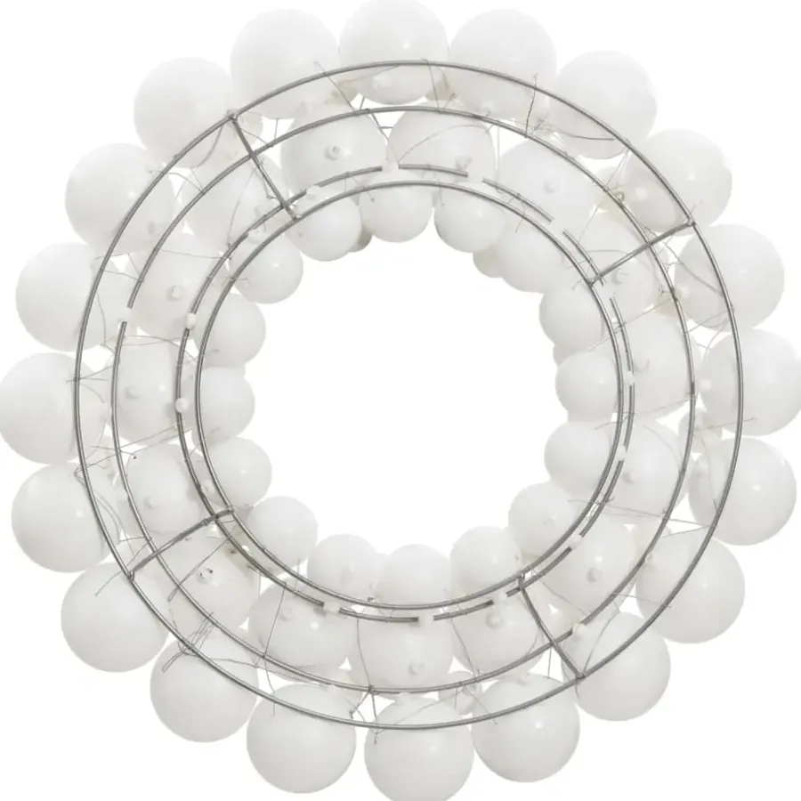 vidaXL - Kerstkrans - Wit - Polystyreen
