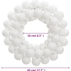 vidaXL - Kerstkrans - Wit - Polystyreen