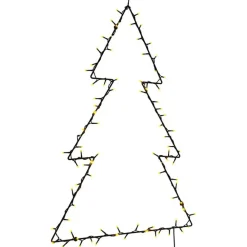 Kerstverlichting-vidaXL - Kerstverlichting kerstboom silhouet 63x90 cm - Warmwit - Kunststof