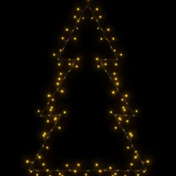 Kerstverlichting-vidaXL - Kerstverlichting kerstboom silhouet 63x90 cm - Warmwit - Kunststof