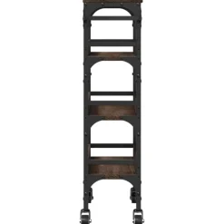 vidaXL - Keukentrolley - Bruin - Bewerkt hout