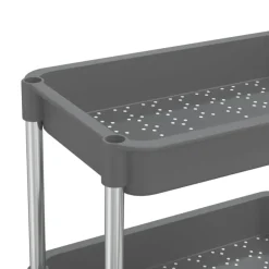Trolleys-vidaXL - Keukentrolley - Grijs - IJzer