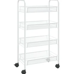 vidaXL - Keukentrolley - Wit - IJzer - 46 x 26 x 85 cm