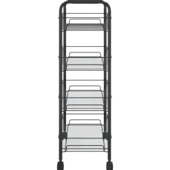 Trolleys-vidaXL - Keukentrolley - Zwart - IJzer - 46 x 26 x 85 cm