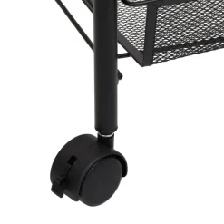 vidaXL - Keukentrolley - Zwart - IJzer - 46 x 26 x 105 cm