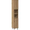 Hoge Kasten-vidaXL - Kolomkast met 2 deuren 2 vakken - Artisan eiken - Hout - 30x30x179 cm