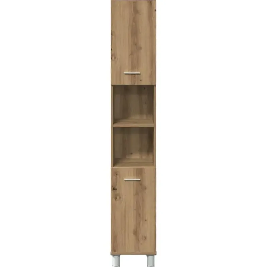 Hoge Kasten-vidaXL - Kolomkast met 2 deuren 2 vakken - Artisan eiken - Hout - 30x30x179 cm