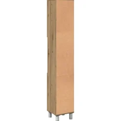 Hoge Kasten-vidaXL - Kolomkast met 2 deuren 2 vakken - Artisan eiken - Hout - 30x30x179 cm