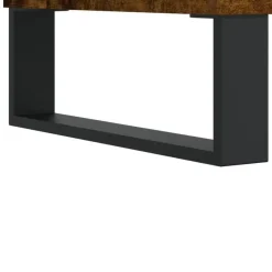 vidaXL - Kolomkast met 2 deuren - Gerookt eiken - Hout en ijzer - 30x30x190 cm