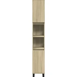 vidaXL - Kolomkast met 2 deuren 2 vakken - Sonoma eiken - Hout - 30x30x190 cm