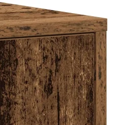 Hoge Kasten-vidaXL - Kolomkast met 2 deuren 2 vakken - Zwart eiken - Hout - 30x30x183.5 cm