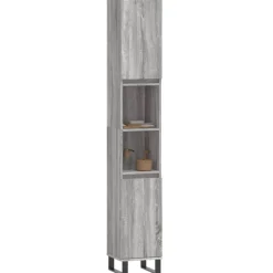 vidaXL - Kolomkast met 2 deuren - Grijs sonoma eiken - Hout - 30x30x190 cm