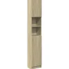 vidaXL - Kolomkast met 2 deuren 2 vakken - Sonoma eiken - Hout - 32x25.5x190 cm