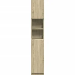 vidaXL - Kolomkast met 2 deuren 2 vakken - Sonoma eiken - Hout - 32x25.5x190 cm