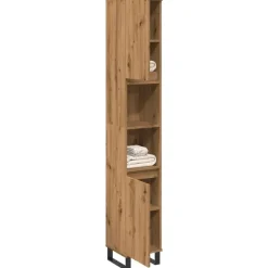 vidaXL - Kolomkast met 2 deuren 2 vakken - Artisan eiken - Hout - 30x30x190 cm