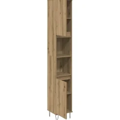 vidaXL - Kolomkast met 2 deuren 2 vakken - Artisan eiken - Hout - 30x30x190 cm
