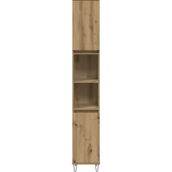 vidaXL - Kolomkast met 2 deuren 2 vakken - Artisan eiken - Hout - 30x30x190 cm