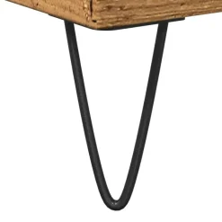 vidaXL - Kolomkast met 2 deuren 2 vakken oud hout - Ijzer en hout - 30x30x190 cm