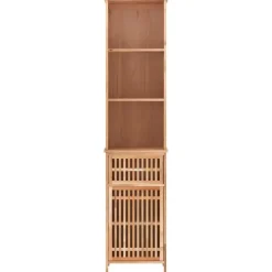 vidaXL - Kolomkast met 1 lade 3 vakken - Massief walnotenhout - 42x29x182 cm