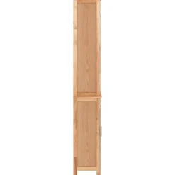 vidaXL - Kolomkast met 1 lade 3 vakken - Massief walnotenhout - 42x29x182 cm