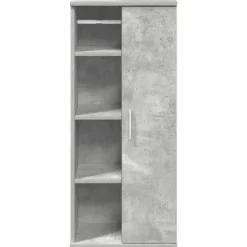 vidaXL - Kolomkast met rolhouder - Betongrijs - Bewerkt hout - 39x22x90 cm