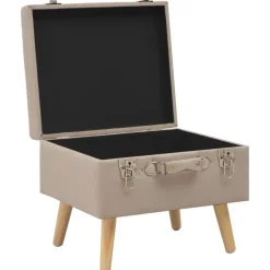 Krukjes-vidaXL - Kruk - Beige - Stof