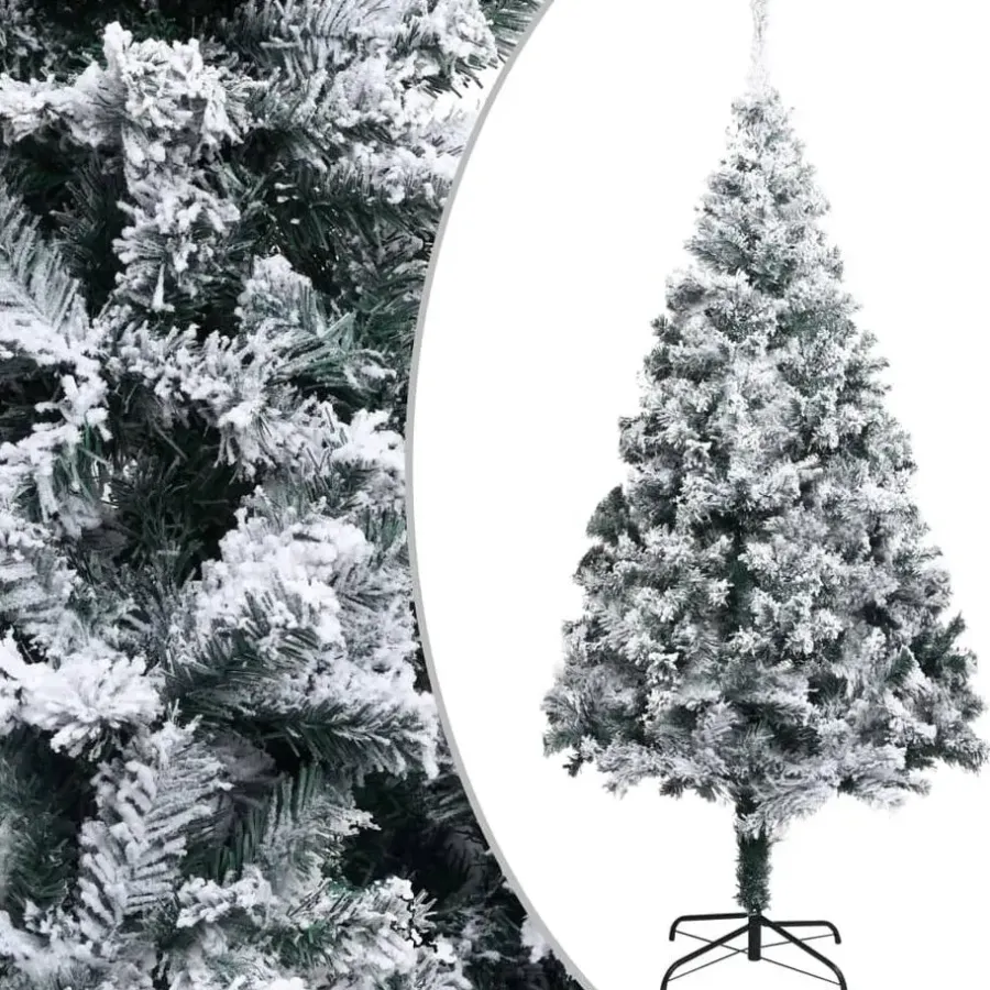 Kerstbomen-vidaXL - Kunstboom - Groen - 180 x 115 cm
