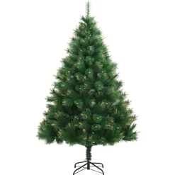 Kerstbomen-vidaXL - Kunstkerstboom - Groen - 210 cm