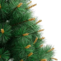 Kerstbomen-vidaXL - Kunstkerstboom - Groen - 210 cm