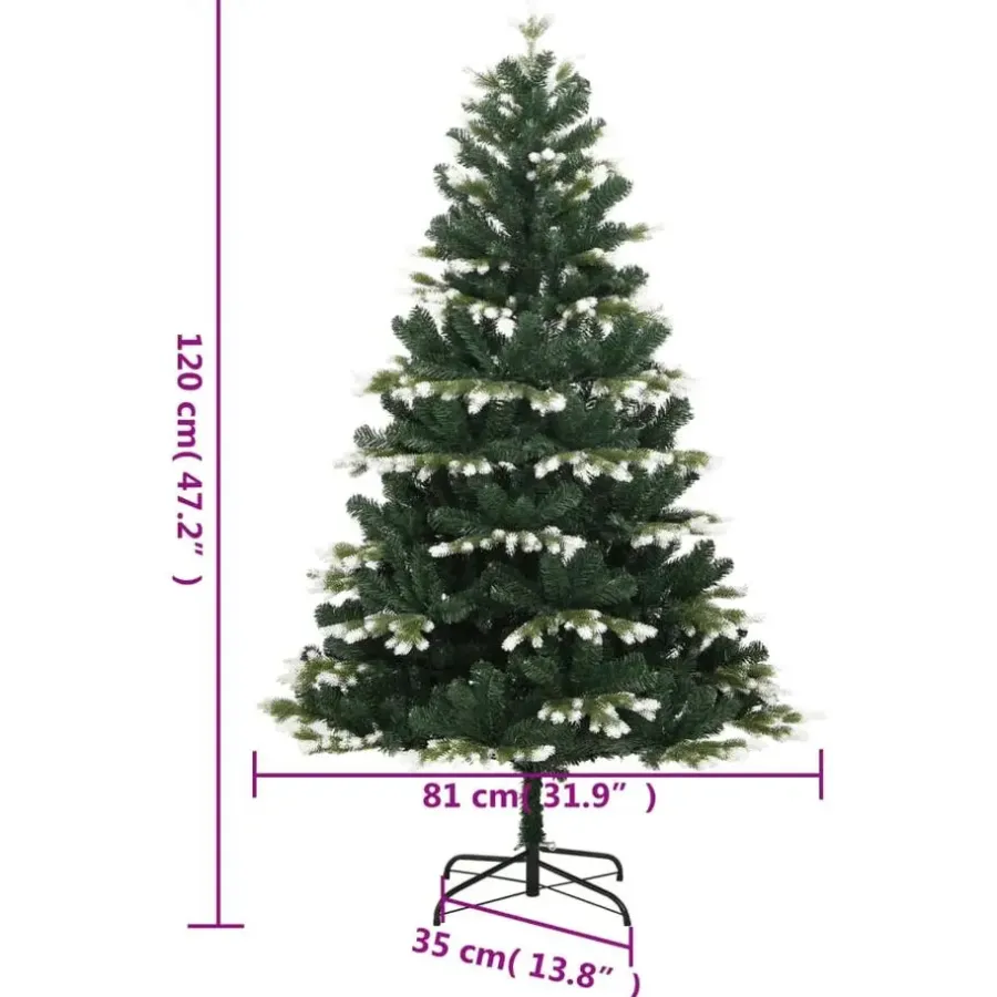 Kerstbomen-vidaXL - Kunstkerstboom - Groen - 120 cm
