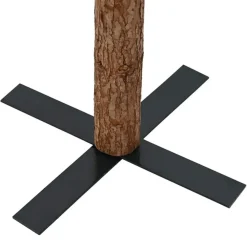 vidaXL - Kunstkerstboom met zwarte ballen 180 cm - Groen en wit - PVC en hout