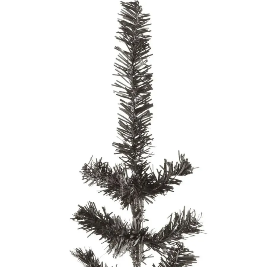 Kerstbomen-vidaXL - Kunstkerstboom met 486 tips en staal standaard 240 cm - Zwart - PVC