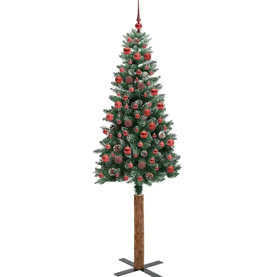 Kerstbomen-vidaXL - Kunstkerstboom met staal standaard 180 cm - Groen - PVC