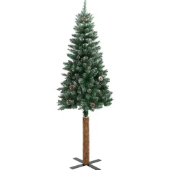 Kerstbomen-vidaXL - Kunstkerstboom met staal standaard 180 cm - Groen - PVC
