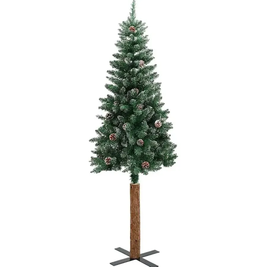 Kerstbomen-vidaXL - Kunstkerstboom met staal standaard 180 cm - Groen - PVC