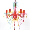 Kroonluchters-vidaXL - Kunstmatige Kristallen Glazen Plafondlamp - Multikleur - Glas