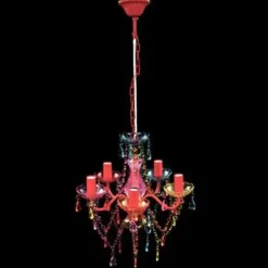 Kroonluchters-vidaXL - Kunstmatige Kristallen Glazen Plafondlamp - Multikleur - Glas