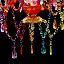 Kroonluchters-vidaXL - Kunstmatige Kristallen Glazen Plafondlamp - Multikleur - Glas