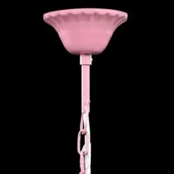 Kroonluchters-vidaXL - Kunstmatige Kristallen Glazen Plafondlamp - Roze - Glas