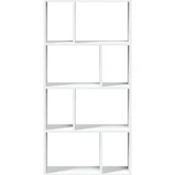 Boekenkasten|Boekenkasten-vidaXL - 4-laags Boekenkast voor woonkamers - Wit - Hout - 60x20x120 cm