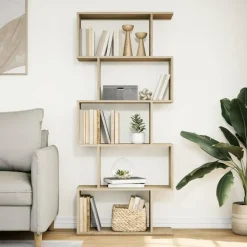 vidaXL - 5-laags Boekenkast voor woonkamers - Sonoma eiken - Hout - 70x24x161 cm