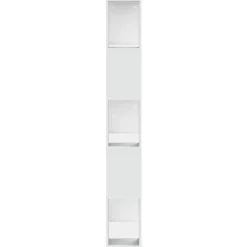 Boekenkasten|Boekenkasten-vidaXL - 5-laags Boekenkast - Wit - Bewerkt hout - 80.5x23.5x162.5 cm