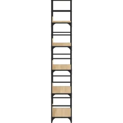 Boekenkasten|Boekenkasten-vidaXL - 5-laags Boekenkast - Sonoma eiken - Bewerkt hout - 50x33x188.5 cm