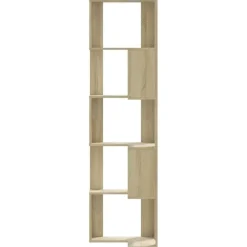 Boekenkasten|Boekenkasten-vidaXL - 5-laags Hoekboekenkast - Sonoma eiken - Bewerkt hout - 50x50x179 cm
