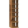 Schoenenkasten-vidaXL - 6-laags Schoenenkast 6 paar - Oud hout - 28x27x102 cm