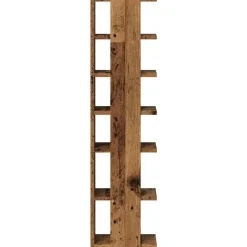 Schoenenkasten-vidaXL - 6-laags Schoenenkast 6 paar - Oud hout - 28x27x102 cm