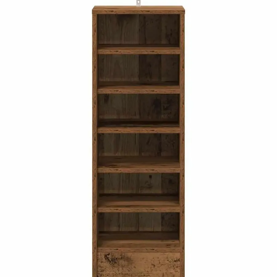 vidaXL - 6-laags Schoenenkast 6 paar - Oud hout - 35x35x92 cm