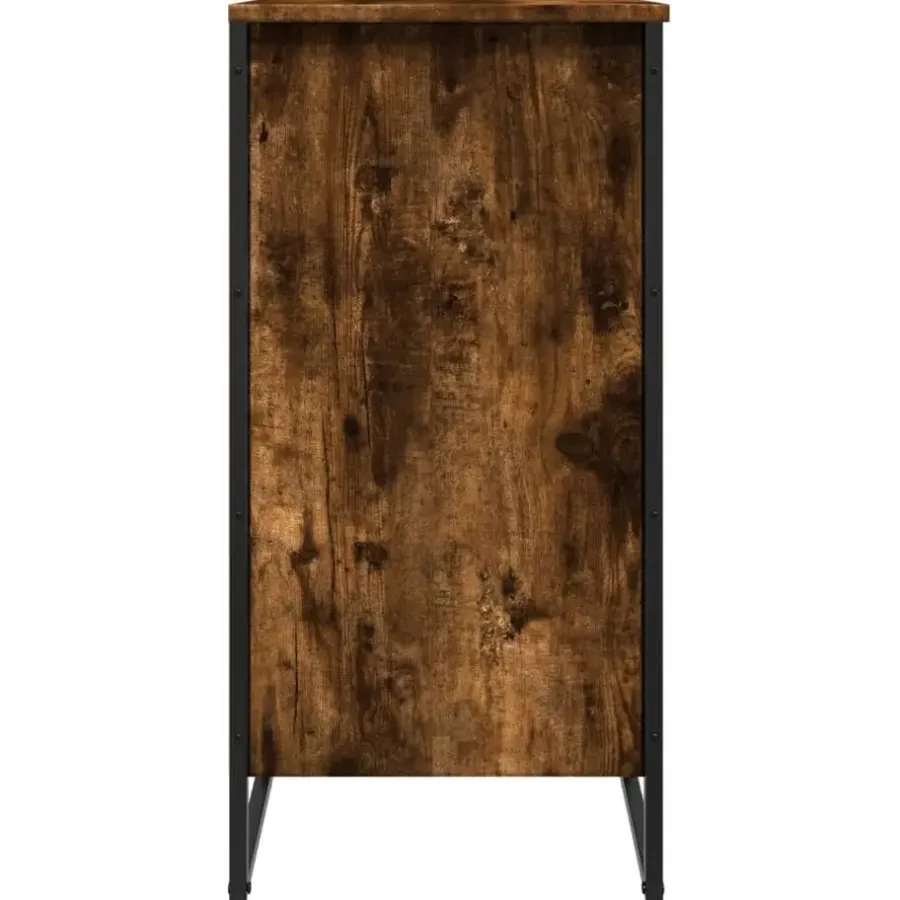 Schoenenkasten-vidaXL - 4-laags Schoenenkast 12 paar - Gerookt eiken - Hout - 80x38x78 cm