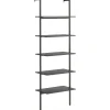Wandrekken-vidaXL - Ladderrek - Zwart - Bewerkt hout