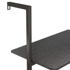 Wandrekken-vidaXL - Ladderrek - Zwart - Bewerkt hout